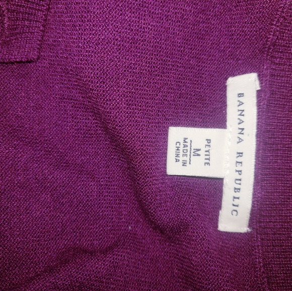 Banana Republic Purple Cardigan Size Medium - Picture 4 of 6